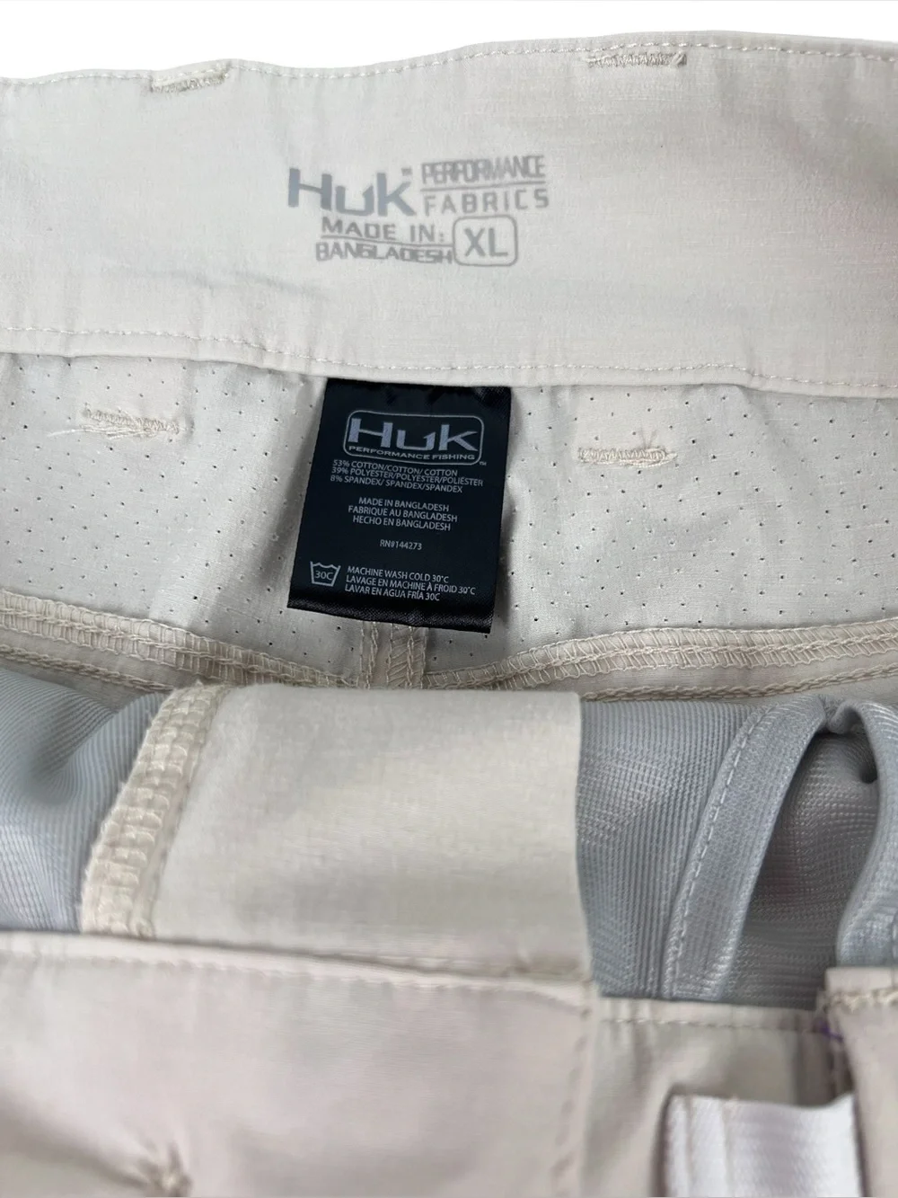 Huk Performance Fabric Fishing Shorts Men's XL Pockets Quick Dry Stretch Outdoor